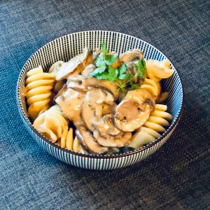 Pâtes - Champigons - Crème - Noisettes - Echalote - Blog - Recette