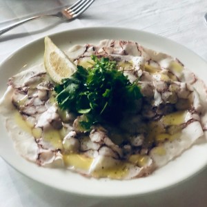 Restaurant Pizza Chic Paris 6ème carpaccio de pouple